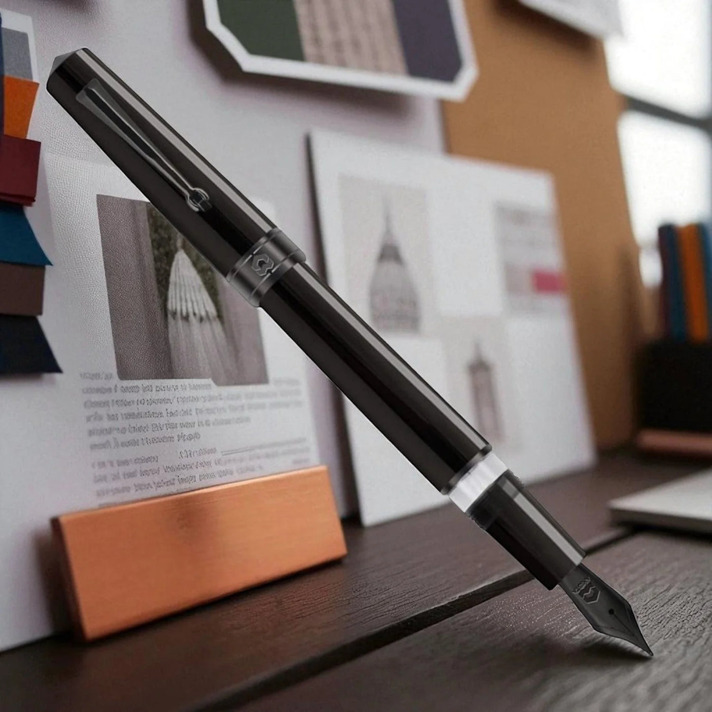 Arista | One Classic | Fountain Ink Pen | Shinny Black-titanium Trims