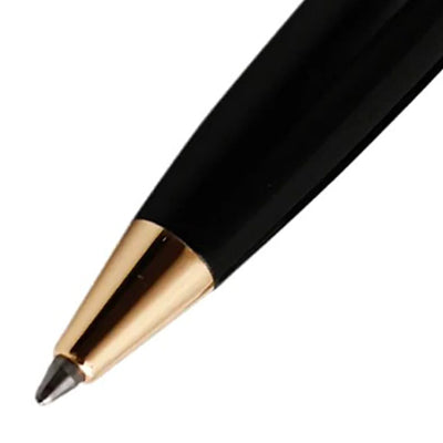 Arista | Ballpoint Pen | Black Barrel Chrome Cap With Gold Trim | With Gold Chrome Table Clock