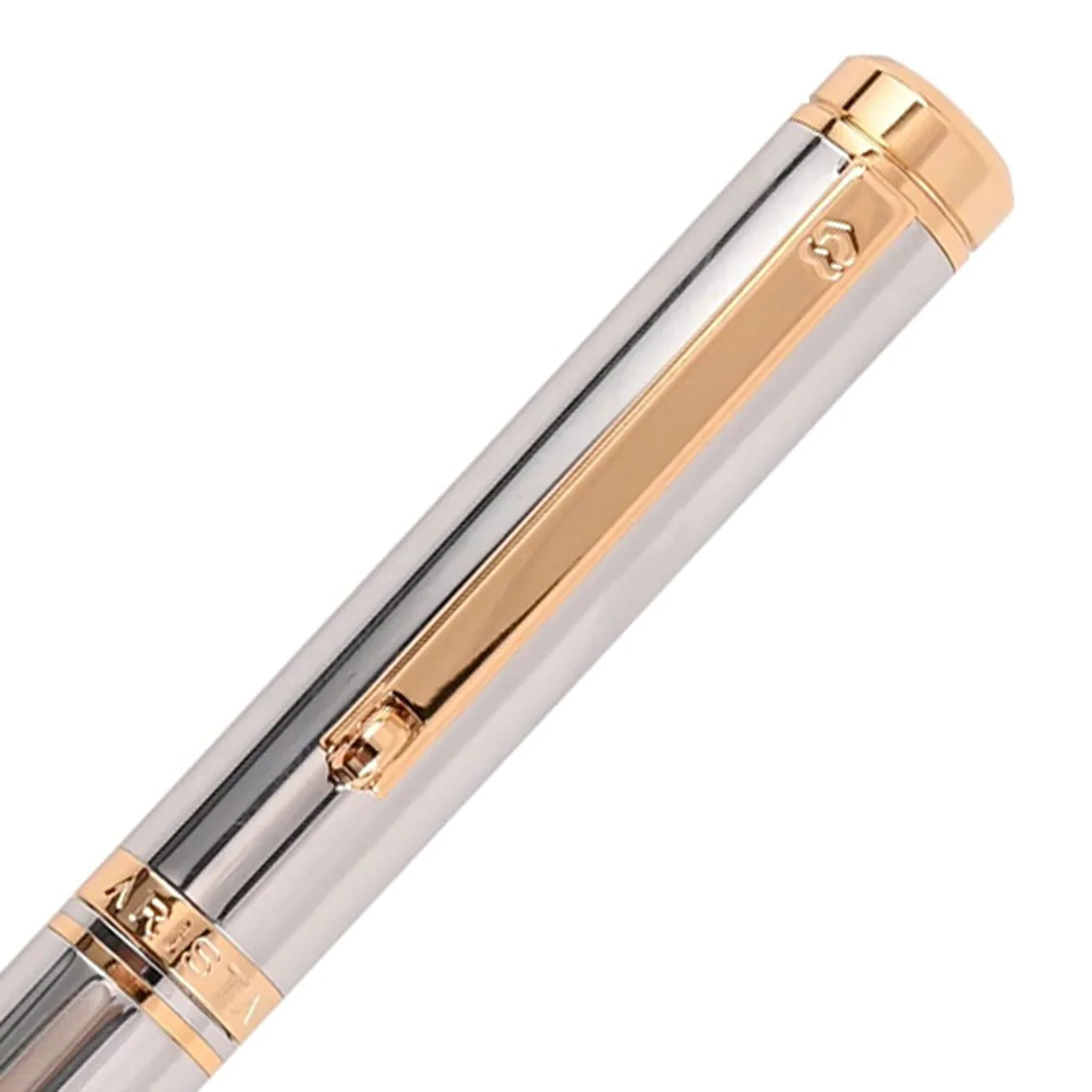Arista | Ballpoint Pen | Chrome With Gold Trim | With A5 Note Book