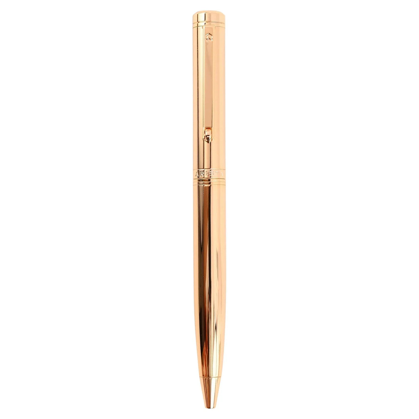 Arista | Ballpoint Pen | Full Gold | With Gold Table Clock With Pencil Mechanism