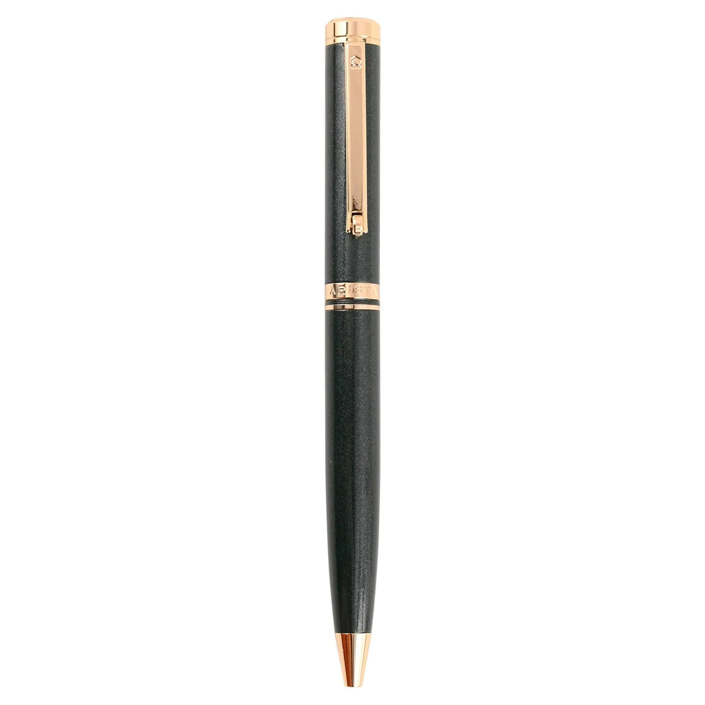 Arista | Ballpoint Pen | Black With Gold Trim | With Elgin Watch