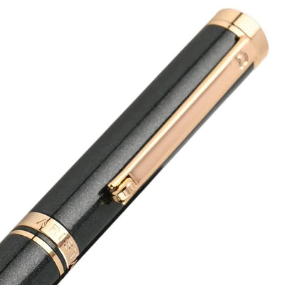 Arista | Ballpoint Pen | Black With Gold Trim | With Elgin Watch