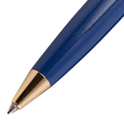 Arista | Ballpoint Pen | Sapphire Blue With Gold Trim | With Gold Table Clock