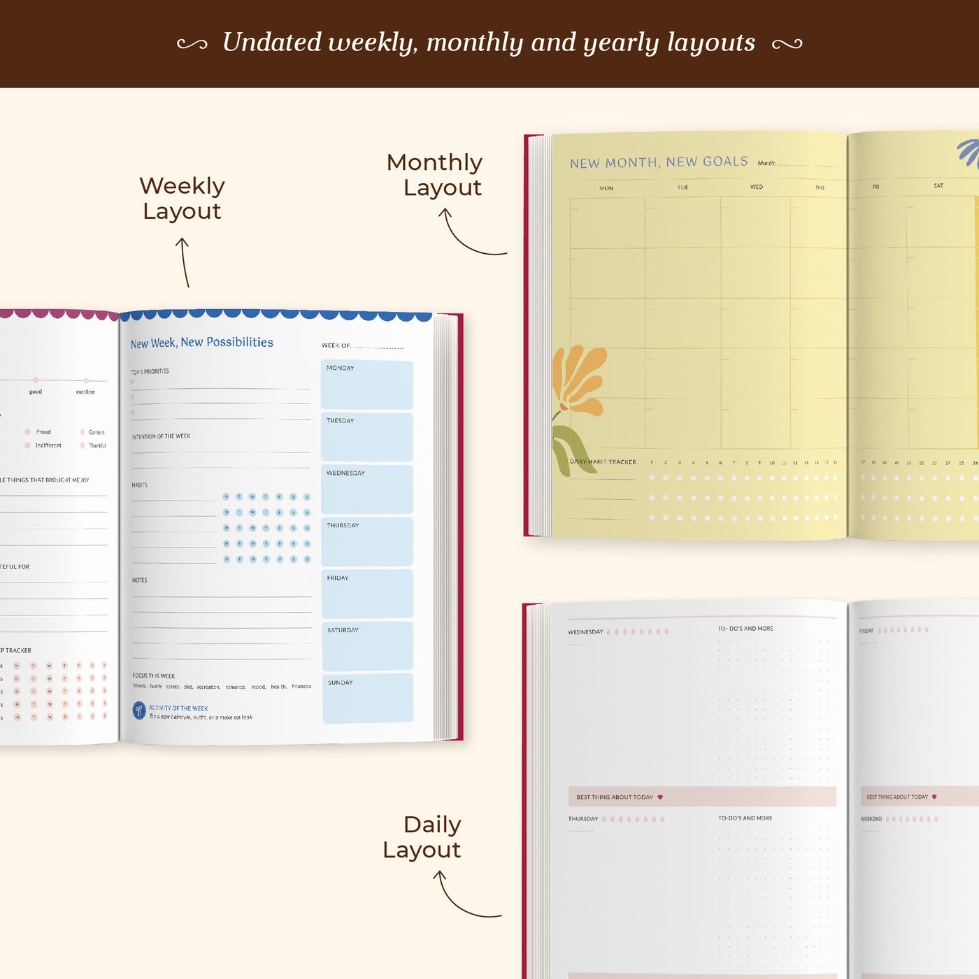 7mm Between the Lines | Annual Undated Planner | Grow with the Flow