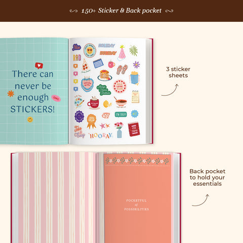 7mm Between the Lines | Annual Undated Planner | Make It Happen | Peach