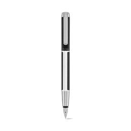 PELIKAN FOUNTAIN PEN P40 WITH CART - BLACK-SILVER (FINE NIB)