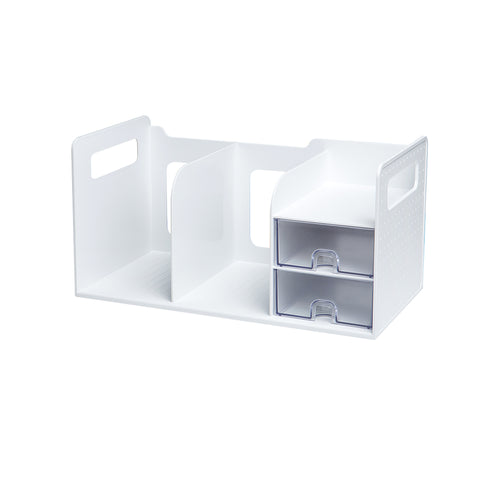 Sysmax | Book Rack With Drawers | White
