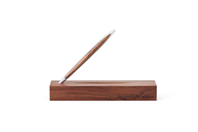 Pininfarina | Cambiano | Aluminium | Classic  Ethergraf metal alloy tip | Solid Wood Desk Stand
