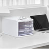 Litem | Clear Multi Cabinet | 4 Drawers | White
