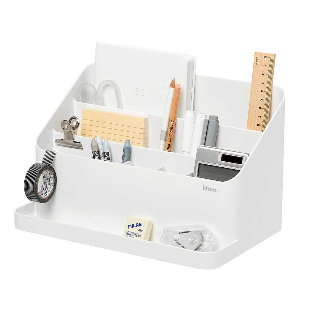 Litem Desktop Holder - White in Use