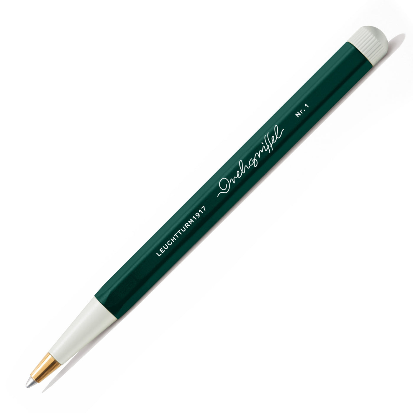 LEUCHTTURM1917 Ball Point Pen with Royal Blue Ink | Drehgriffel No. 1 | Forest Green | Twist Mechanism