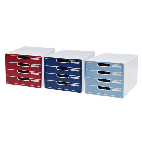 Sysmax | Deluxe Color File Cabinet | 4 Drawers | Navy Blue