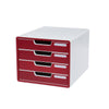 Sysmax | Deluxe Color File Cabinet | 4 Drawers | Wine Red