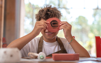 Jovi European Air-Dry Modeling Natural Terracotta Clay 3 Packets - Each Pack of 250 Grams for Sculpting Pottery Art & Craft Handicraft Educational Purpose Fine Motor Skills