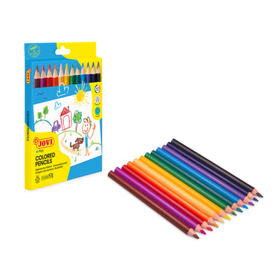 Jovi Maxi Coloured Wooden Pencils Case 12 Pencils