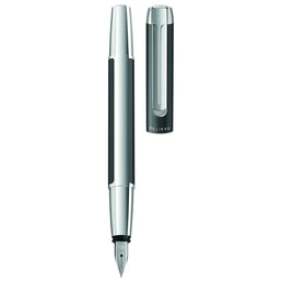 PELIKAN FOUNTAIN PEN P40 WITH CART - ANTHRACITE (BROAD NIB)