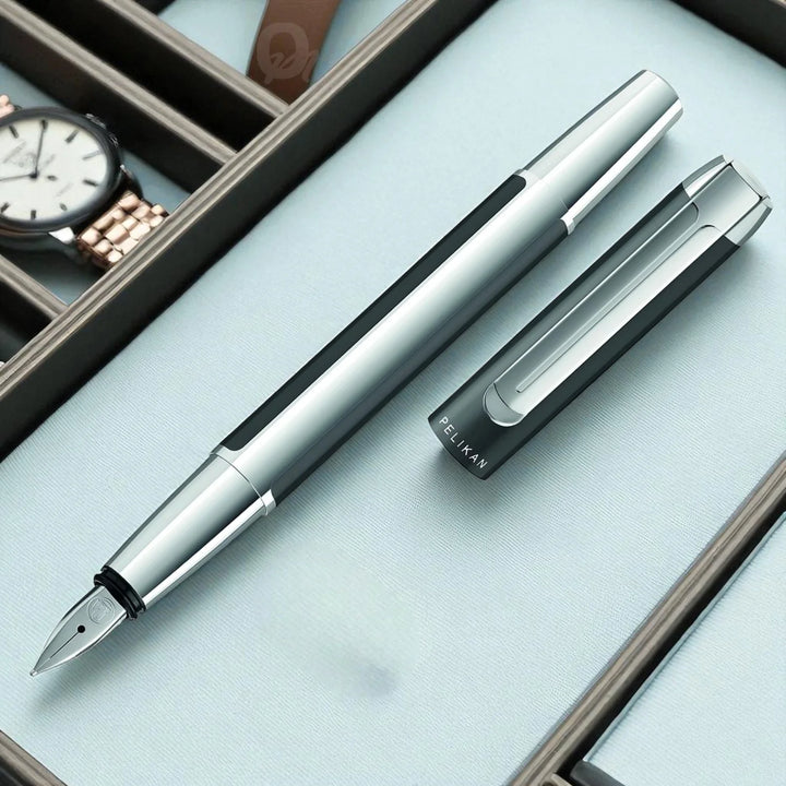 Pelikan Pura P40 Fountain Pen - Anthracite | Cartridge Converter