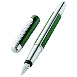 PELIKAN FOUNTAIN PEN P40 WITH CART - DEEP GREEN (BROAD NIB)