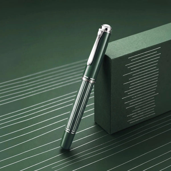 Pelikan Souveran M815 Special Edition Fountain Pen Metal Striped - Green
