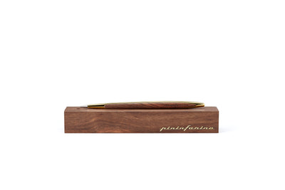 Pininfarina | Cambiano | Pale Gold | Classic Ethergraf metal alloy tip | Solid Wood Desk Stand