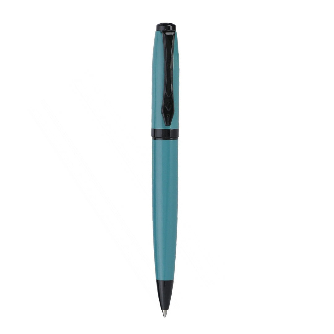 Platignum Studio Turquoise Ball Point Pen , Aluminium Body, Twist Mechanism.