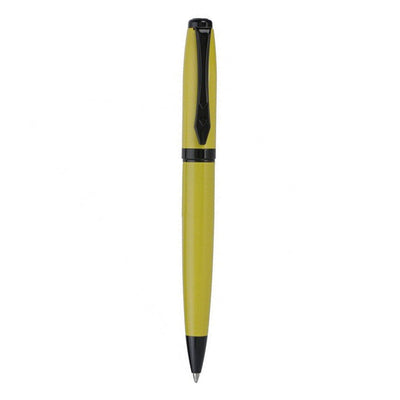 Platignum Studio Yellow Ball Point Pen , Aluminium Body, Twist Mechanism.
