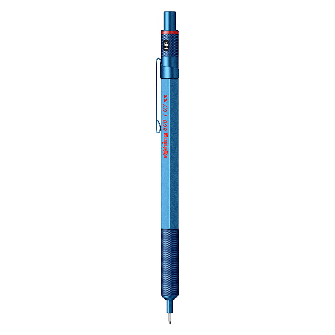rOtring 600 Mechanical Pencil – Blue, 0.7mm, Metal Knurled Grip