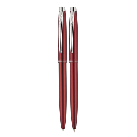 Scrikss | 108 Prestige | Ballpoint Pen + Mechanical Pencil Set | Red CT