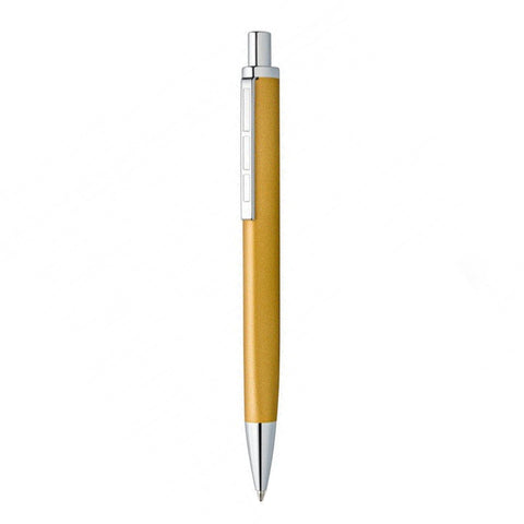 Staedtler Triplus 444 M11-3 Retractable Ballpoint Pen, Glorious Gold, Metal Casing In Ergonomic Triangular Shape, Large Refill M, Blue Ink