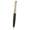 Arista | Ballpoint Pen | Black Barrel Chrome Cap With Gold Trim | With Gold Chrome Table Clock