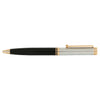 Arista | Ballpoint Pen | Black Barrel Chrome Cap With Gold Trim | With A5 Note Book