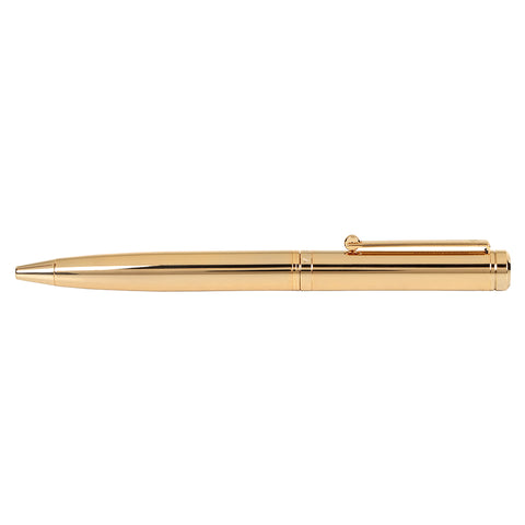 Arista | Ballpoint Pen | Full Gold | With Gold Table Clock With Pencil Mechanism
