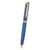 Arista | Ballpoint Pen | Sapphire Blue With Gold Trim | With Gold Table Clock