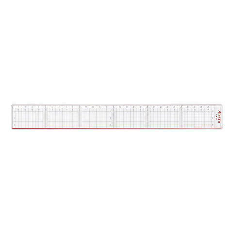 Aristo | Cutting Ruler Pexiglass | Red Cutting Edge | 50cm | Transparent