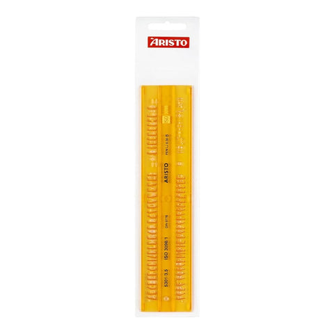 Aristo | Lettering Stencil | Straight 3.5mm | Transparent Plastic