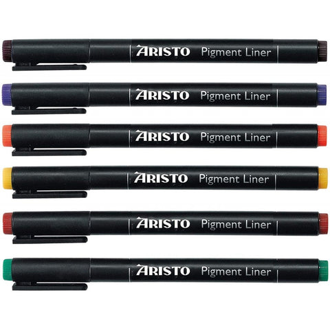 Aristo | Pigment Liner | 0.05/0.1/0.2/0.3/0.5/0.8 | Pack of 6