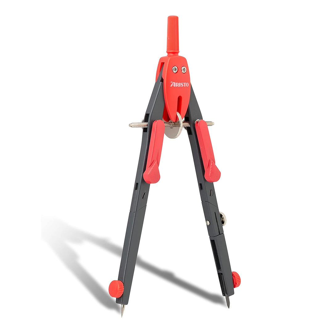 Aristo | Rapid Adjustment Compass | College BTS | Neon Red Colour