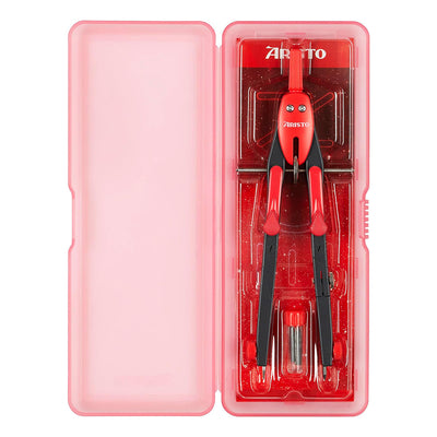 Aristo | Rapid Adjustment Compass | College BTS | Neon Red Colour