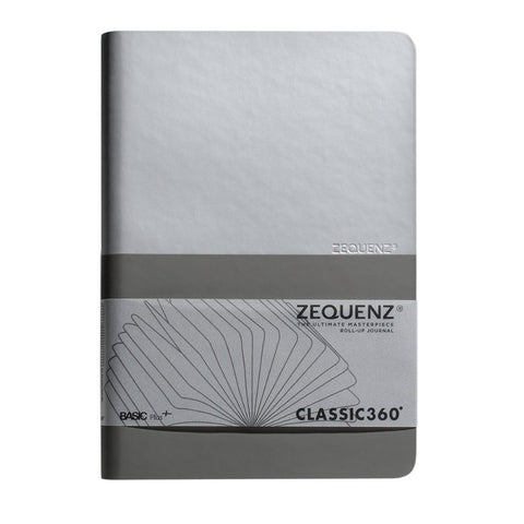 Zequenz | Basic Plus+ | A6 Silver Grey | Ruled - Blank