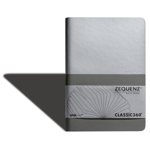Zequenz | Basic Plus+ | A6 Silver Grey | Ruled - Blank