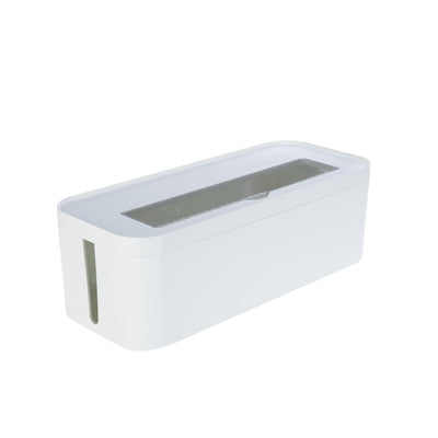 Litem | White | Cable Management Box & Charging Stand | Desk Organizer