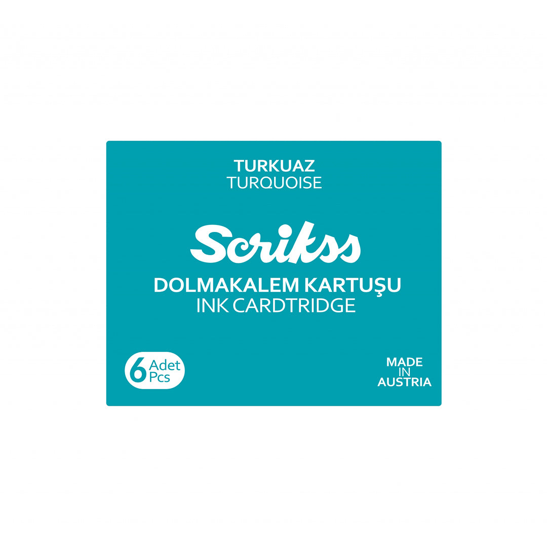 Scrikss | Cartridge Box | 6 Pcs | Fountain Pen | Turquoise