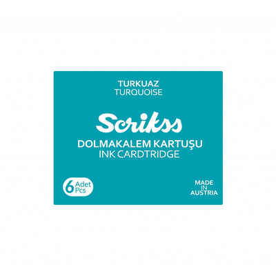 Scrikss | Cartridge Box | 6 Pcs | Fountain Pen | Turquoise