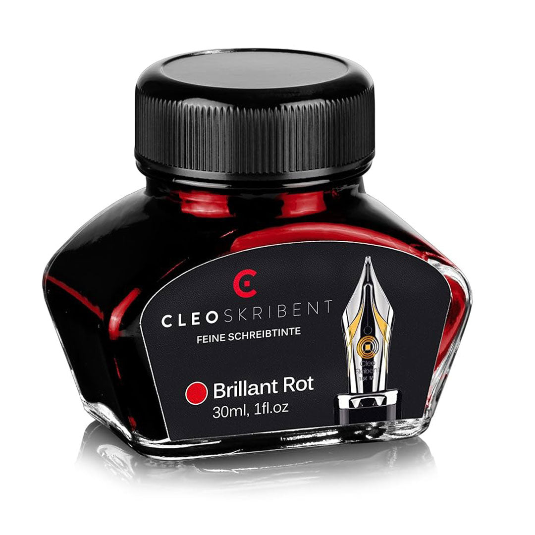 Brill Ink Cleo Skribent | Brillian Red Fountain Pen | Ink Bottle | 30 ml ...