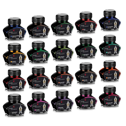 Cleo Skribent | Brillian Red Fountain Pen | Ink Bottle | 30 ml