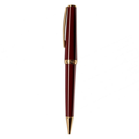 Cleo Skribent Classic Burgundy BallPoint pen, Twist Mechanism, Precious Resin Body, Gold Plated Fittings.