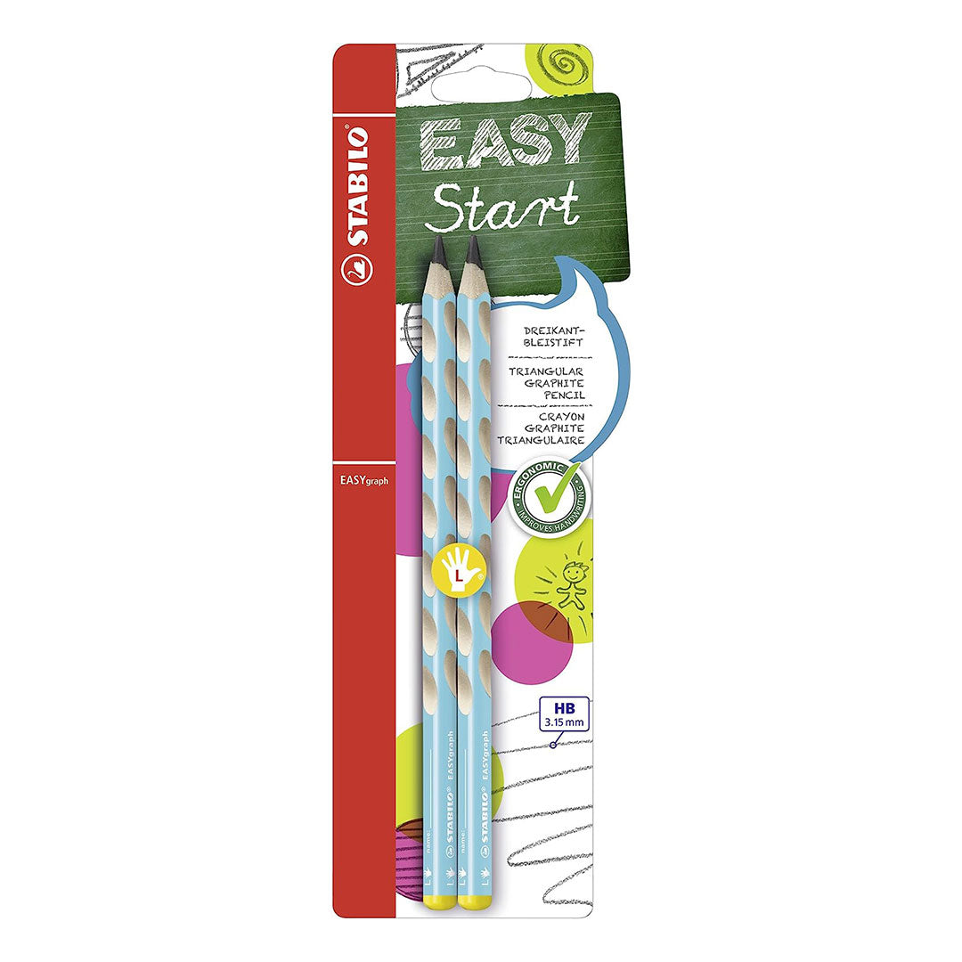 Stabilo | Easygraph Pencil | 2 Pack | Left Handed | HB Blue