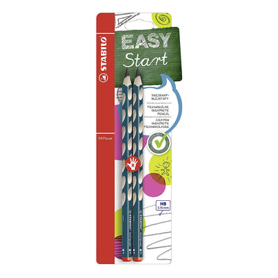 Stabilo | Easygraph Pencil | 2 Pack | Right Handed | HB Petrol