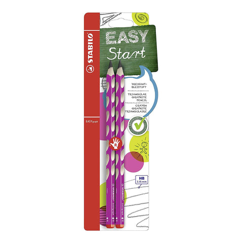 Stabilo | Easygraph Pencil | 2 Pack | Right Handed | HB Pink