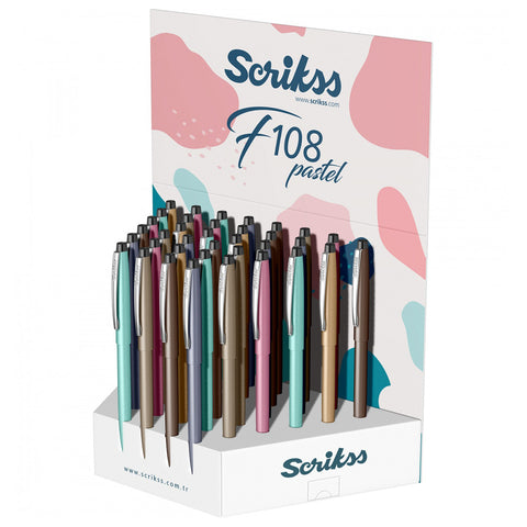 Scrikss | F108 Pastel | Ball Pen | Light Gold CT